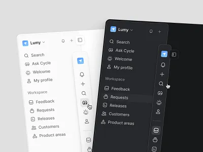 New sidebar 🔥 app cycle dark mode light mode saas sidebar