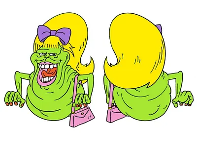 Lady Slimer Character Design animation cartoon cartooning character design ghost busters lady slimer slimer vis dev