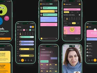 SIKEE ai app ai design app design app ui clinic colorful app dark mode health design healthcare minimal app modern app design modern design telehealth therapist ui ui ux design