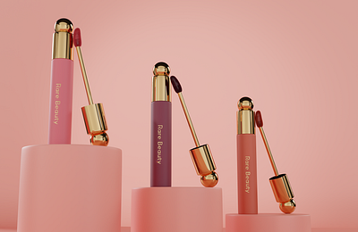 Rare Beauty lip oil 3D visualization 3d 3dmodeling productvisualisation