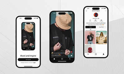 MyFit – Social Fashion & Outfit Sharing App fashion app mobile app design outfit sharing app prototyping ui ux uiux design user experience design wireframes