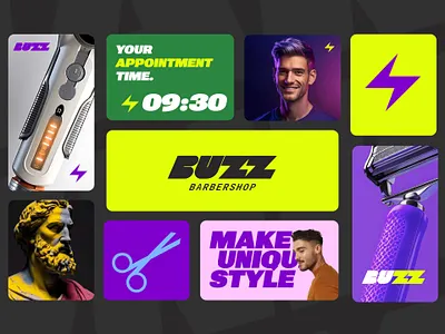 BUZZ Barbershop | Bold Identity for the Modern Man barbershop brand brandidentity branding color design graphic design logo minimal modernbranding typography visualidentity