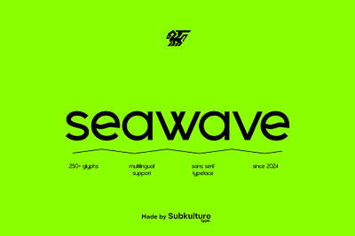 Seawave - Unique Sans Serif abstract beach canva dragon font fonts logo logotype ocean sans sea seawave serif subkulture summer type type design typeface typography wave