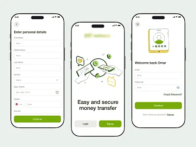Finance app onboarding app design product service startup ui ux