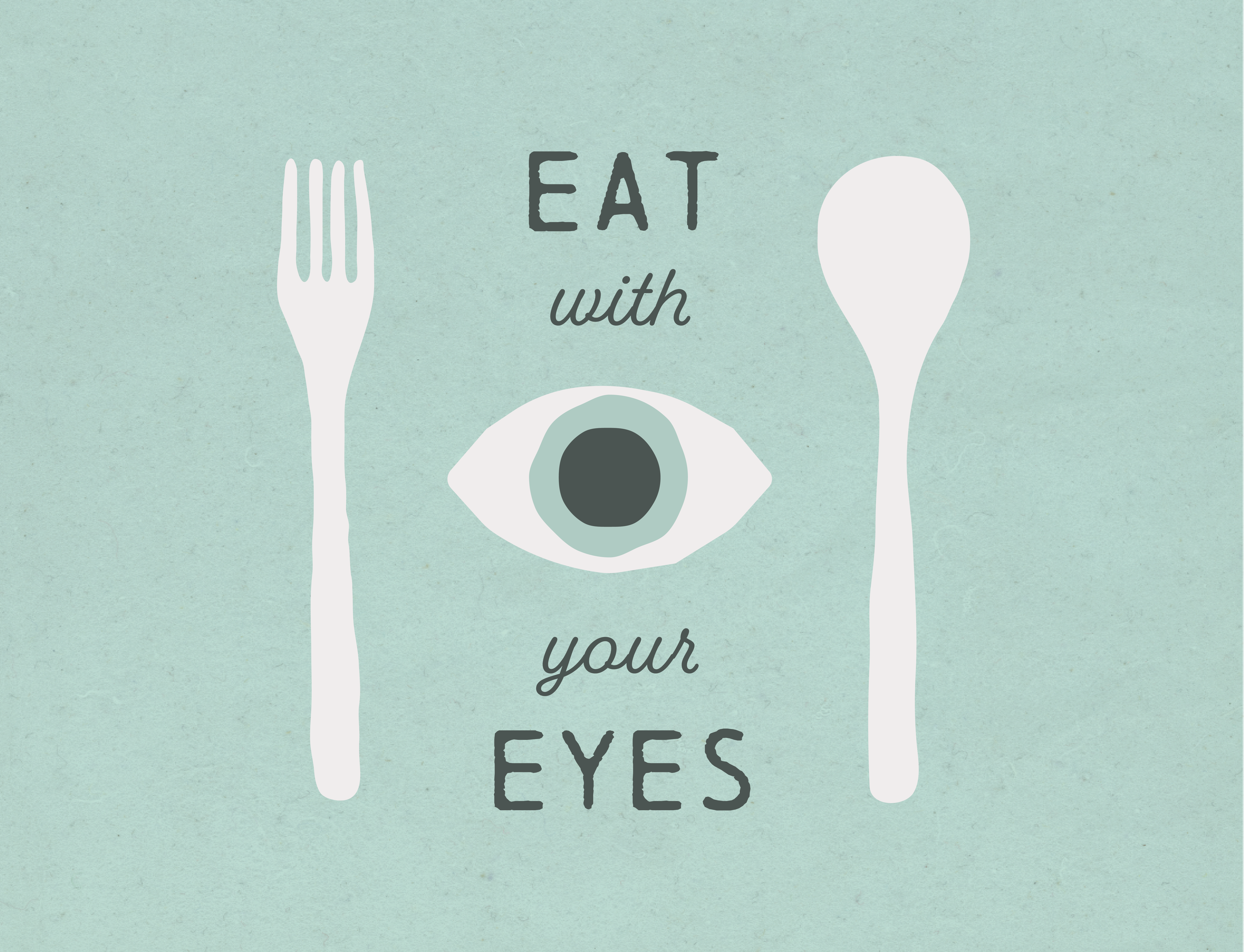Eat With Your Eyes branding graphic design illustration logo