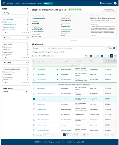 Electronic Medical Records System - Transaction emr product design ui design