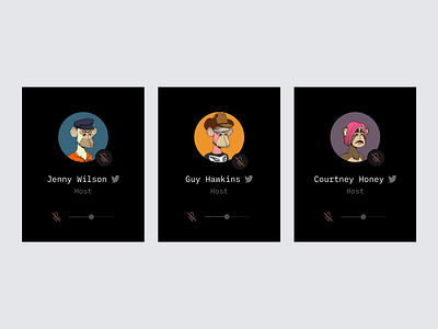 Voice Chat Cards animation branding chat design motion graphics ui ux voice