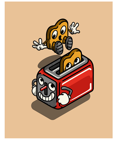 "Toast Me Up!" quirky design