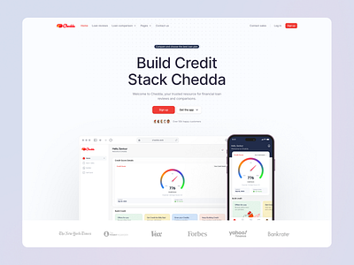Website for a Business Growth Platform – Chedda credit design financial framer landing page loan ui ux webdesign