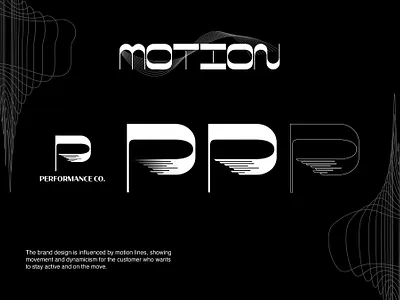 Performance Company athletes athletic black and white branding company logo logo design modern motion performance sports