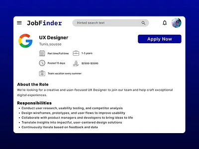 Day 050 : Job Listing or Hiring Page dailyui