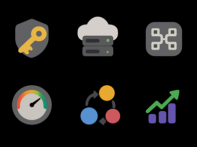 Modern UI Icon for Cloud & Data Managment design illustration logo ui