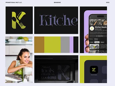 Kitchen Needs – Where Cooking Begins branding creativebranding culinarydesign designinspiration foodbranding graphic design kitchenbranding kitchenlogo logo motion graphics