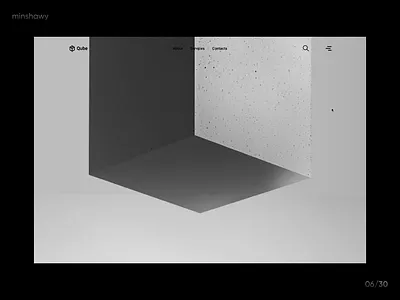 Qube Landing page animation graphic design landing page motion graphics ui