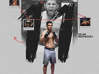 Islam Makachev UFC Poster graphic design sports design ufc
