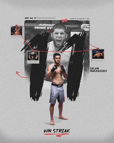 Islam Makachev UFC Poster graphic design sports design ufc