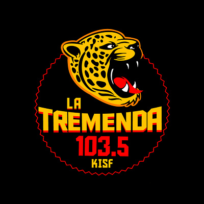 Logo for radio station La Tremenda