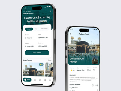 Haramain - Hajj Travel Mobile App booking design hajj kaaba mecca medina mobile app moslem tour travel ui umrah ux