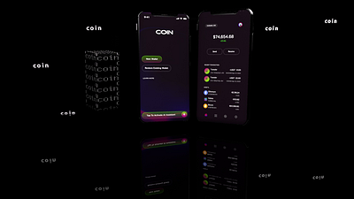 Coin app 3d animation app branding crypto design graphic design logo motion graphics ui uxui