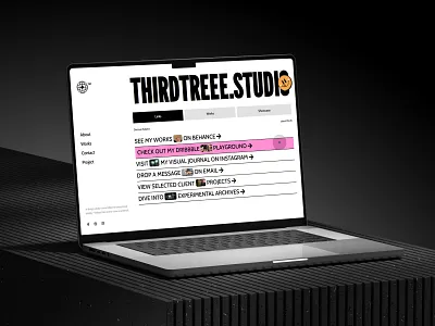 Web design concept for Thirdtreee Studio 3d homepage 3d web agency web design company profile website design graphic design homepage landing page ui ui design uiux web redesign website design