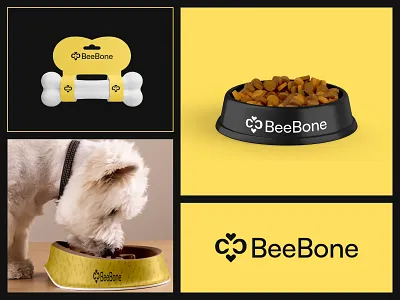 BeeBone animal animal love animal planet bee bone brand design butterfly creative dog dog love flat graphic design great logo minimal logo modern monogram logo pet petfood petlove
