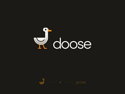 Doose bird branding goose logo logo design mark