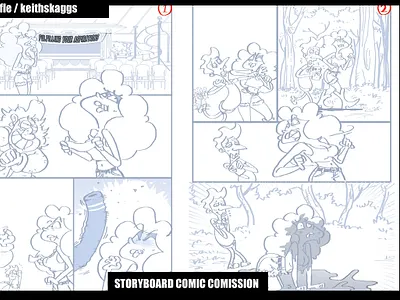 Kerfuffle by keithskaggs art black and white character design comic comic book design drawing illustration manga