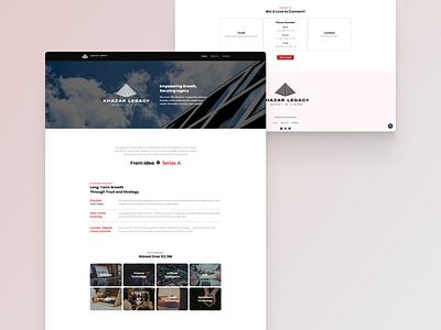 Khazar Legacy - Investment Company black company company profile investment light red ui ui design uiux design ux web web design website website design wordpress