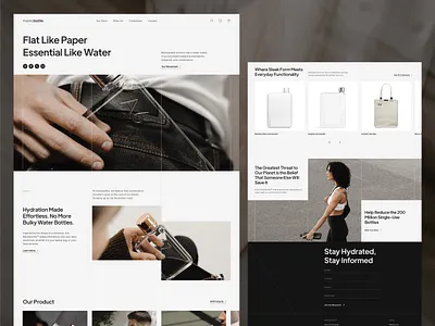 memobottle - Modern Elegant Unique Bottle Shop Website Home Page awwwards bottle branding collection company profile corporate ecommerce elegant home page landing page luxury minimalist modern professional timeless ui unique web design website website designer