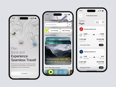 Travel App Design adventure booking flight app flight booking app mobile mobile app mobile ui oripio sujon tour tourism tourist travel travel agency travel app trip ui ux vacation