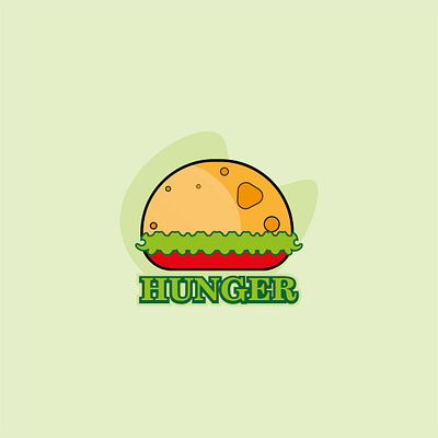 Hunger Logo Design for Branding. branding burgar food identity logo logodesign logodesignforbrand