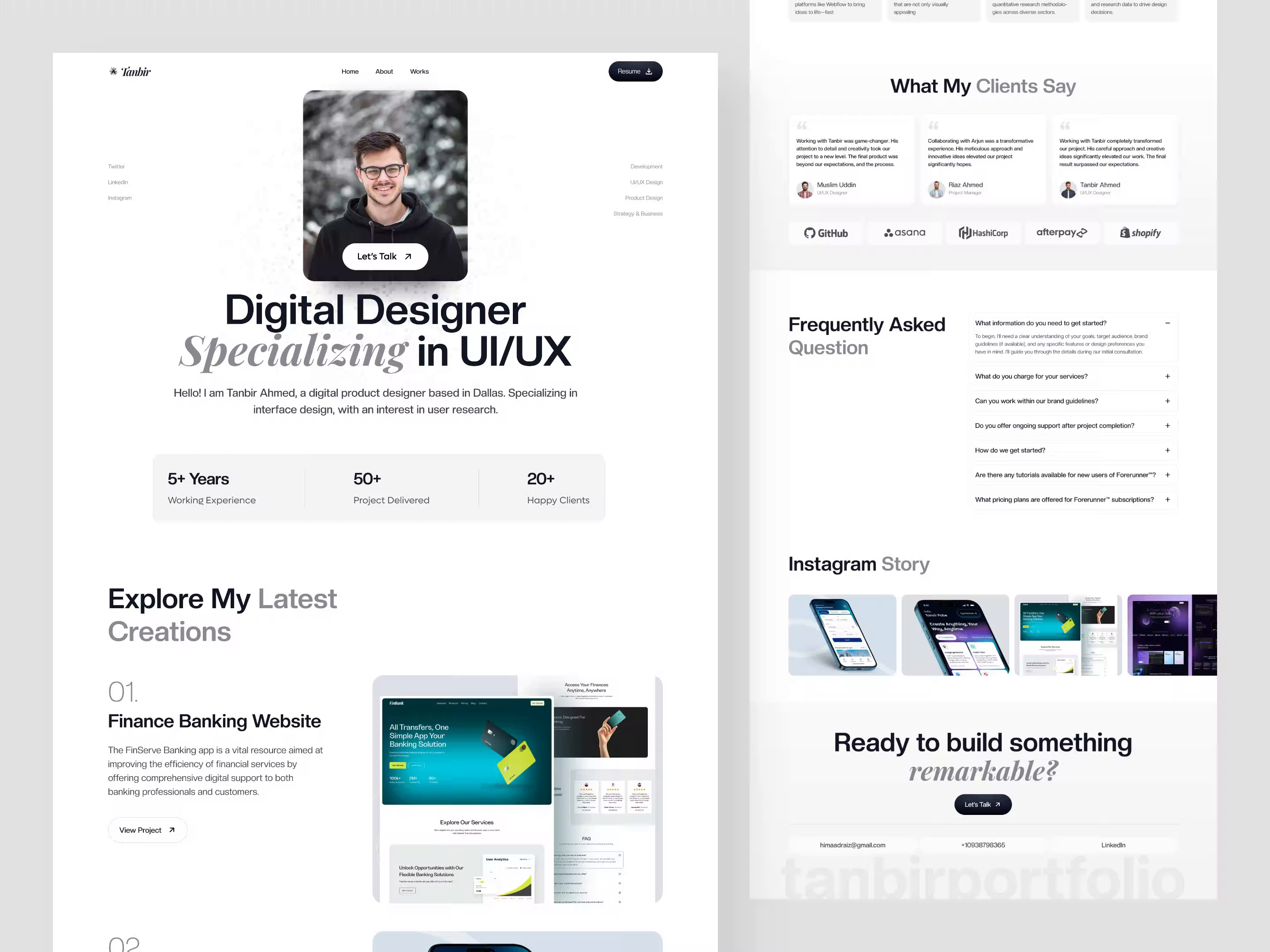 Example of Landing Page Design, Figma