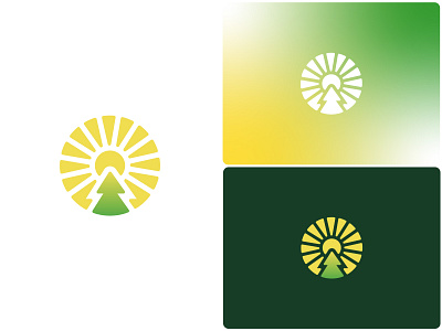 Sun + Tree logo badge brand branding forest forest logo hiking hiking logo minimal logo modern logo mountain nature nature logo pine tree rays logo simple logo sun sun logo sun rays tree tree logo