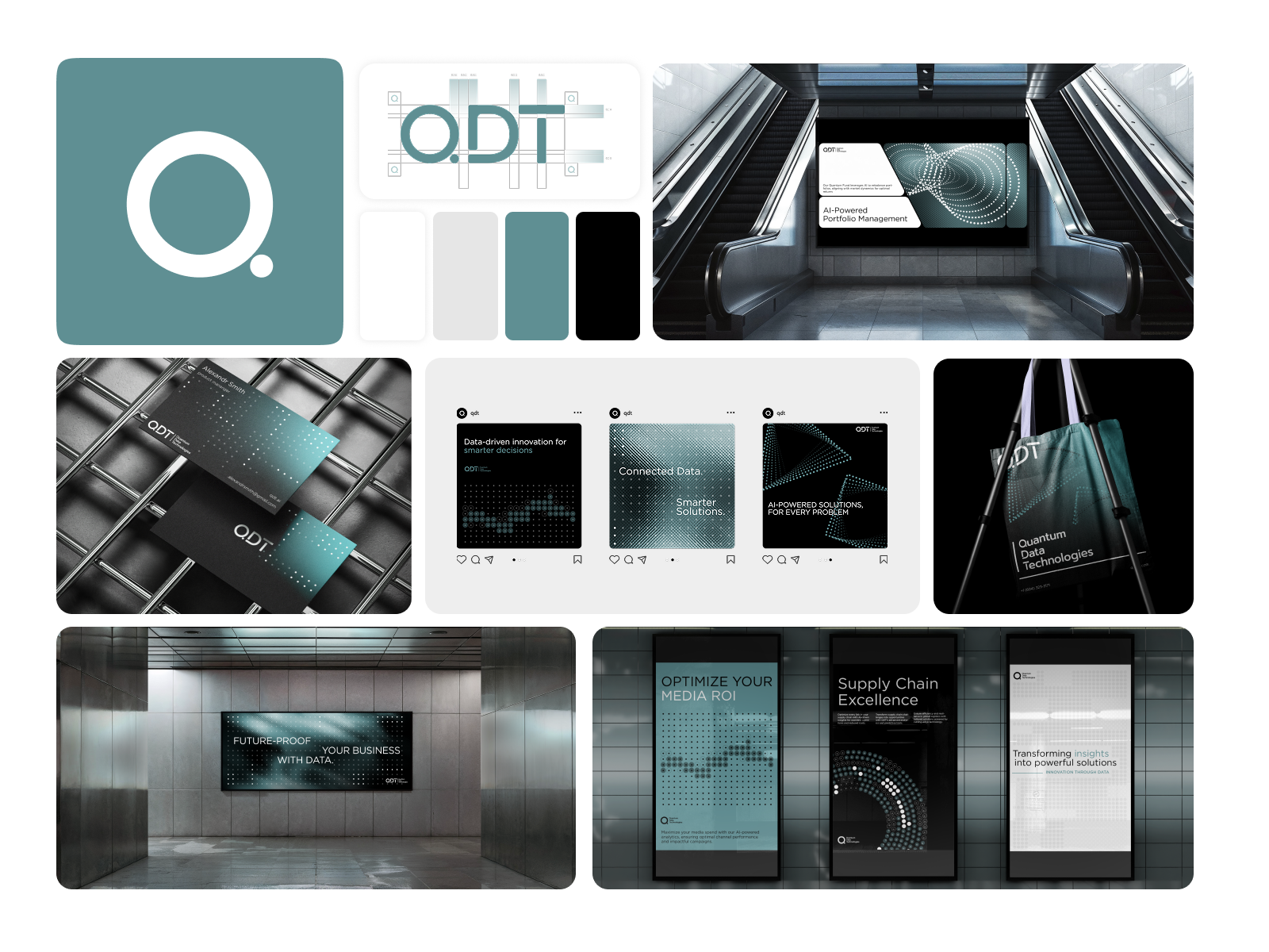 AI Engineering Company Branding Bento Board