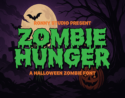 Zombie Hunger - A Halloween Zombie Font font horror youtube thumbnail font
