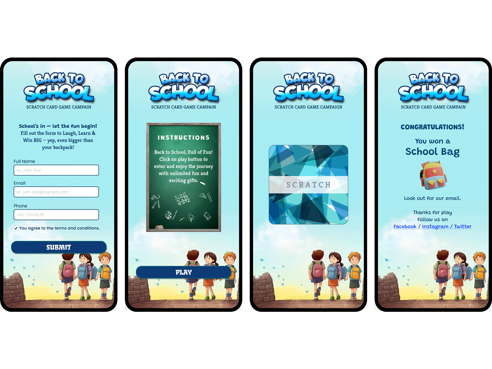 Learn and Fun - Scratch and Win Campaign animation branding fun gamification gifts zone learn reward management students engagement vouchermatic