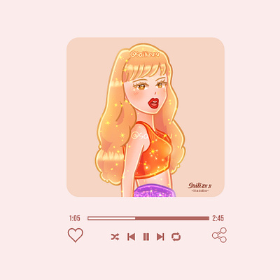 Taylor Swift Fanart art Kawaii by sailizv adorable adorable lovely artwork concept creative cute art design digitalart illustration