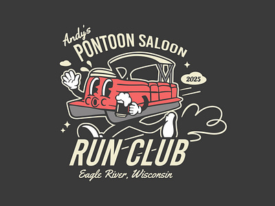 Andy's Run Club andys run club cartoon logo logo logo design mascot mascot logo retro retro mascot vintage design vintage logo