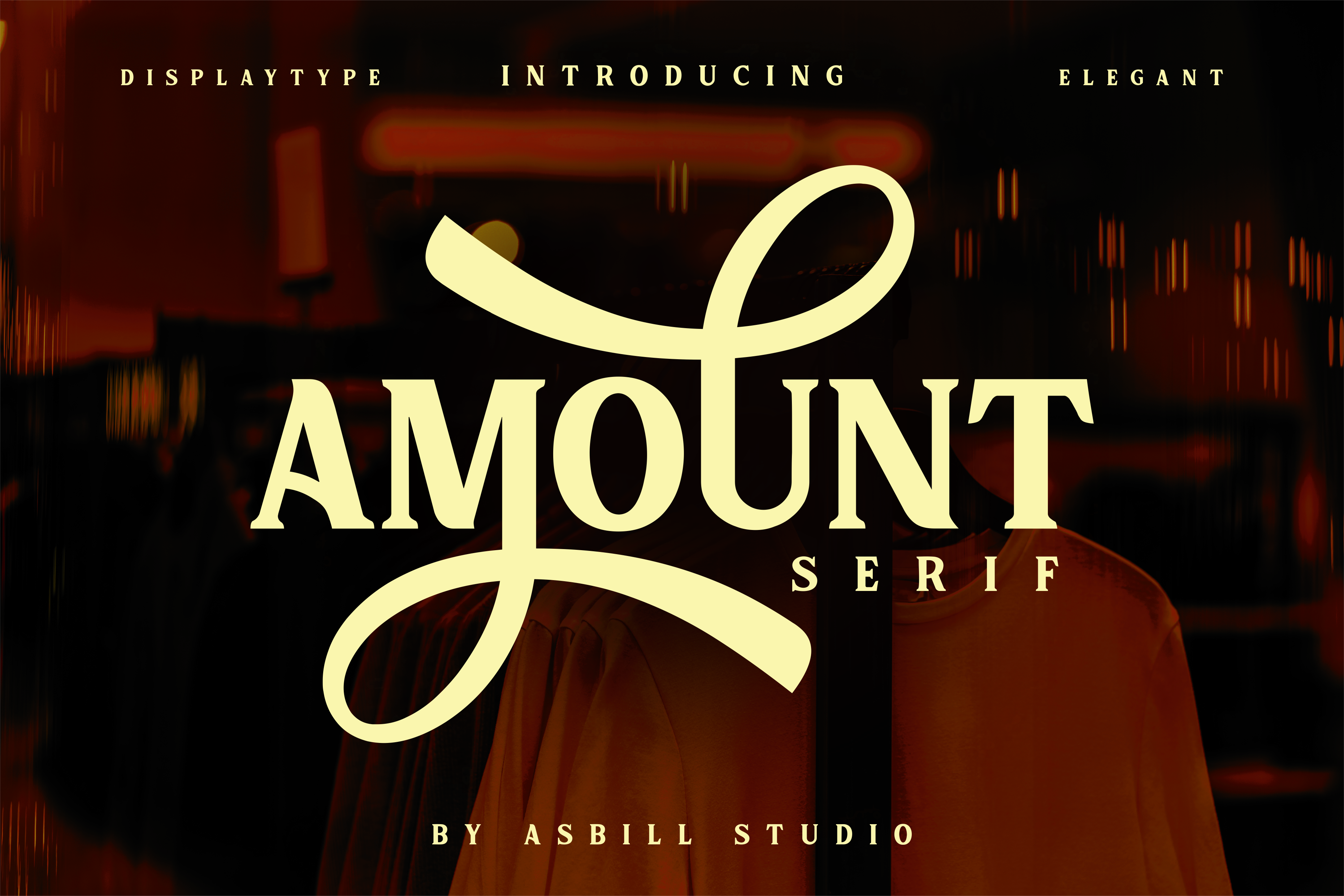 AMOUNT display font serif typeface