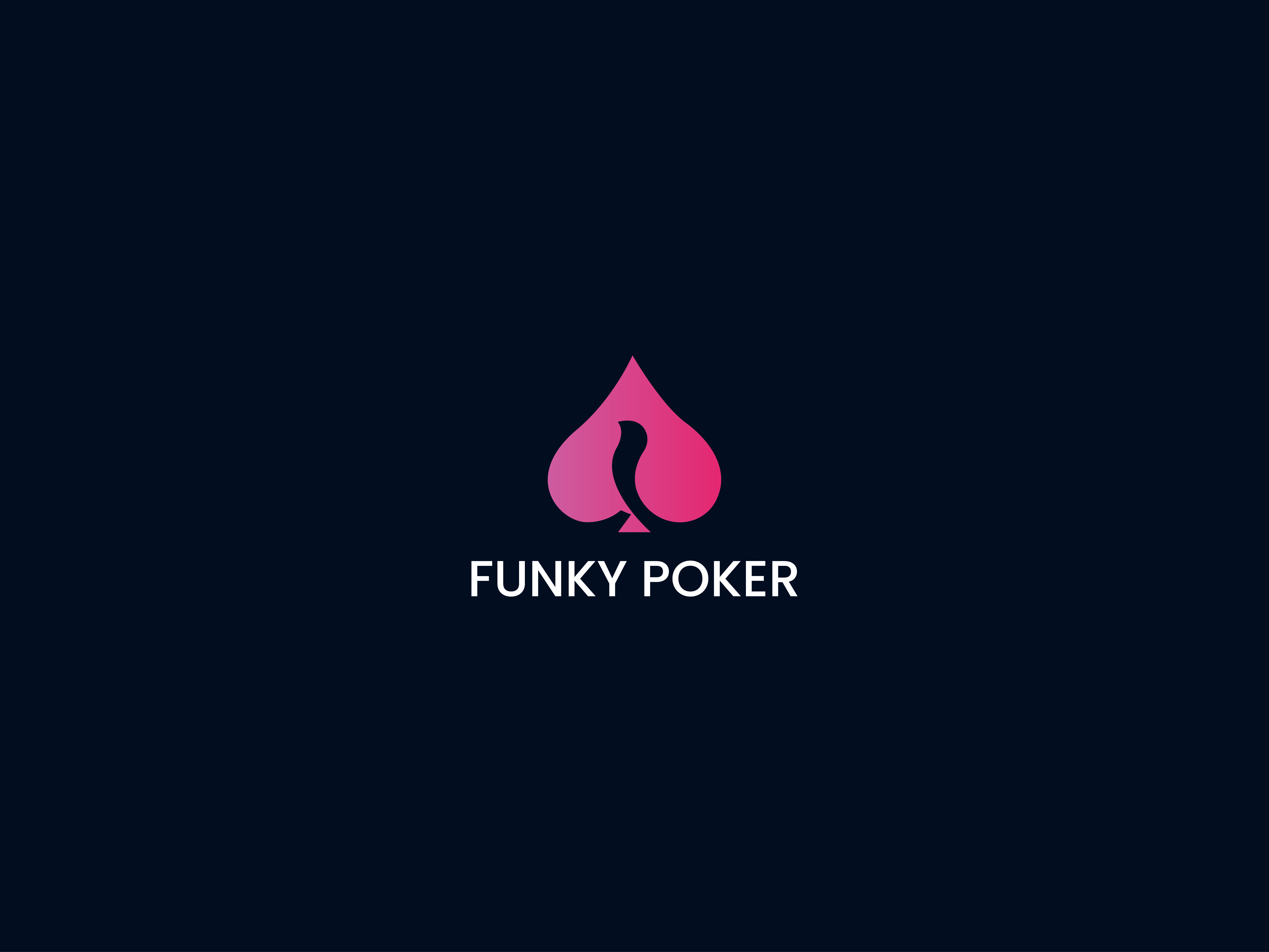 Funky Poker Logo abstract logos brand design brand identity brand identity design branding cards logo design game logo graphic design logo logo design logo maker logomark logotype minimalist logo poker logo