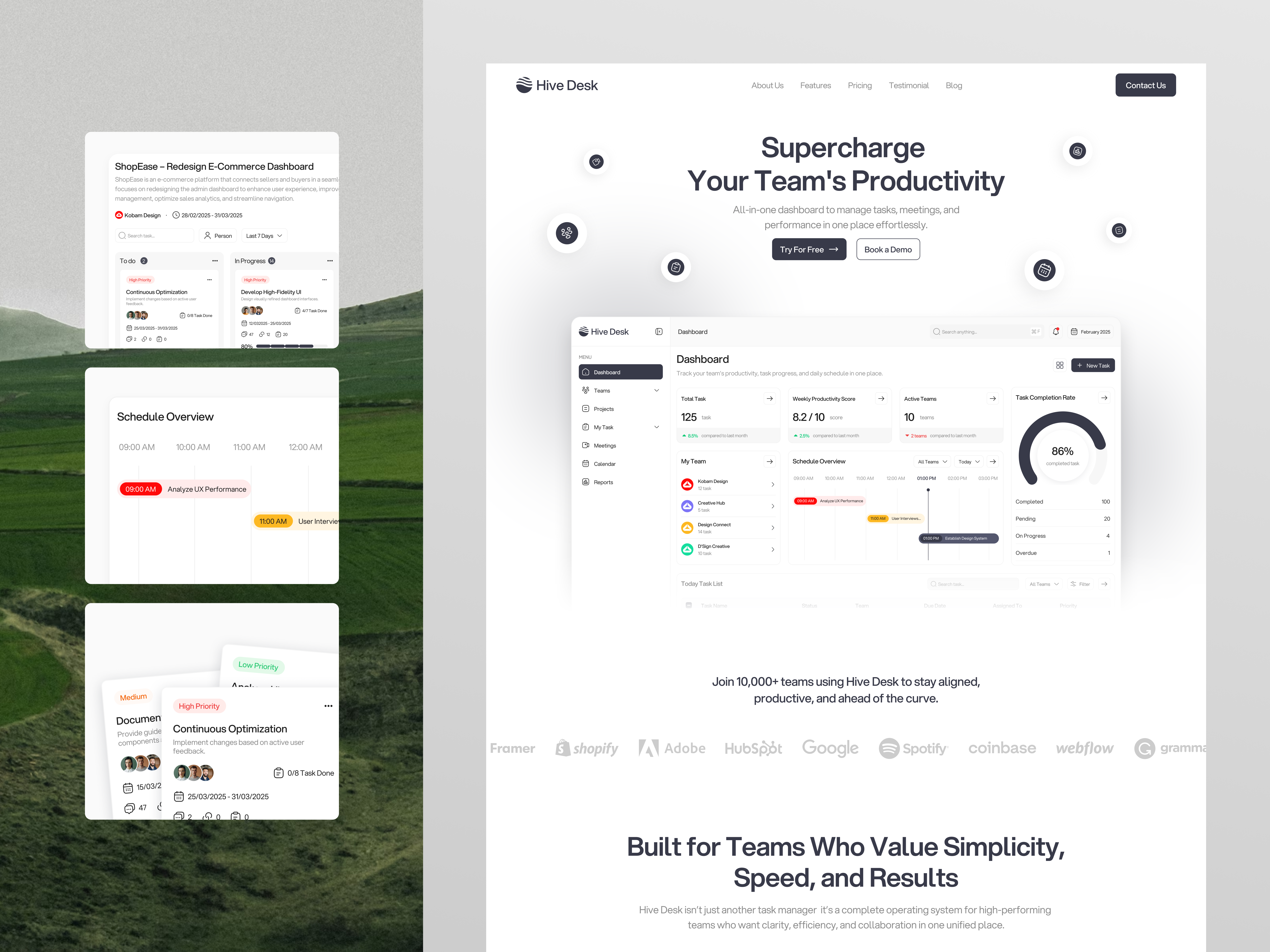 Example of Landing Page Design | 1 Home (3 Add On)