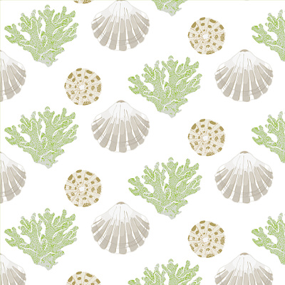 Green in sea beach coral graphic design gray green leaf sea shell summer urchin