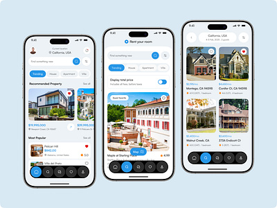 Rentify – Room & Flat Rent App android apartment apartment rent booking app design figma design home house rent app ios mobile app mobile design modern property app property booking real estate real estate app rent rent app ui ux design