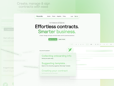 AI Contract Management Platform – Legal Tech SaaS Web Design design professional services ux design