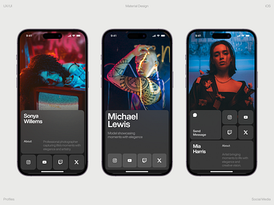Profile android app clean concept design figma ios material modern profile ui uiux