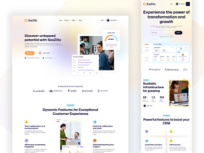 Startup and SaaS Webflow Website Template b2b saas b2c premium saas saas landing saas product software startup