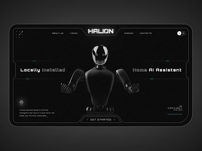 Website for a Home AI Assistant Robot ✦ Halion