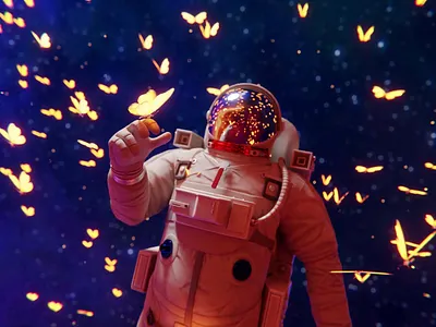 The Universe is your Canvas 3d akshay hooda animation application best 3d animation branding cyberpunk design graphic design illustration landing page minimal motion graphics popular animation space space theme techy ui web design website design