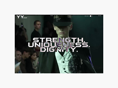 Yohji Yamamoto Shop | Animation of the main page animation design ui ux web