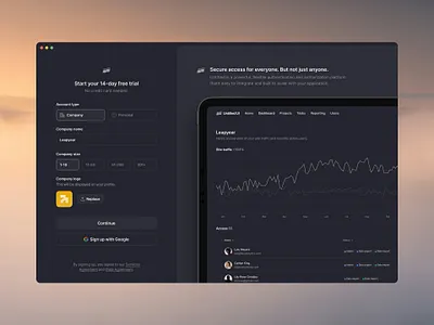 Onboarding flow — Untitled UI create account dark mode dark ui onboarding product design sign up signup ui design user flow